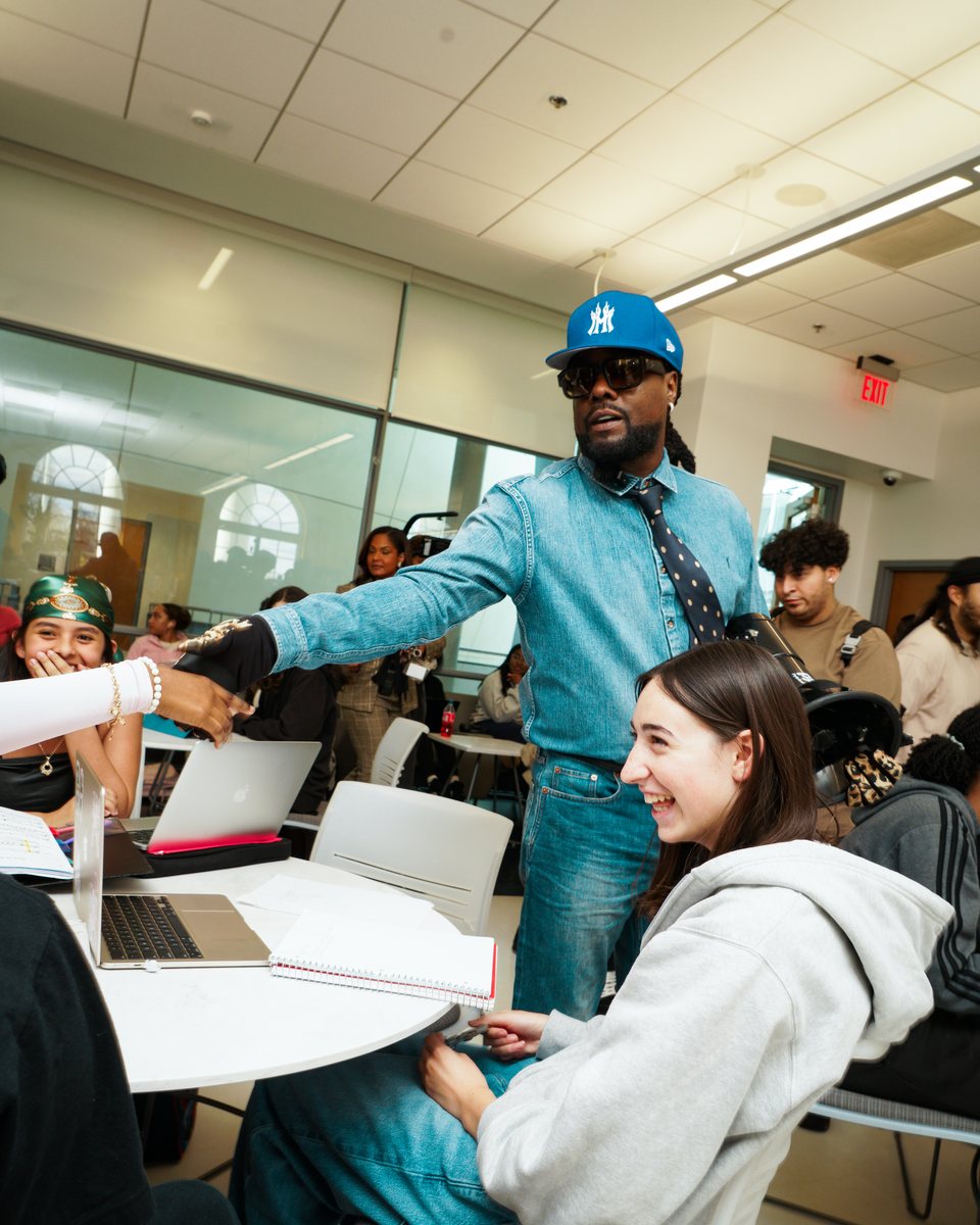 Wale during a Meet Your New Principal school visit